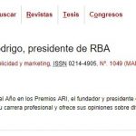 2004-03-08. DIALNET. Entrevista con Ricardo Rodrigo, presidente de RBA