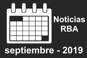 Noticias RBA del mes de septiembre 2019