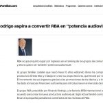 2007-01-11. La Empresa Familiar Ricardo Rodrigo aspira a convertir RBA en potencia audiovisual