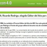 2014-10-22. Gaceta de prensa. El Presidente del Grupo RBA Ricardo Rodrigo elegido Editor del Año por ARI