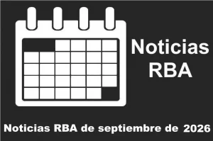 Noticias RBA del mes de septiembre de 2026