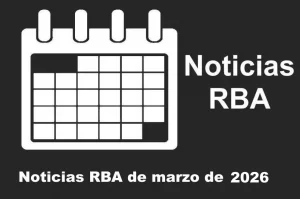 Noticias RBA de marzo de 2026. Calendario
