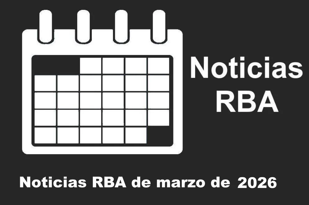 Noticias RBA de marzo de 2026. Calendario