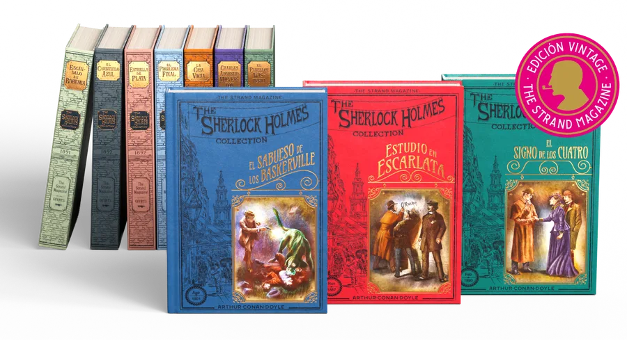 Colección Sherlock Holmes de RBA: libros con cubiertas vintage inspiradas en The Strand Magazine